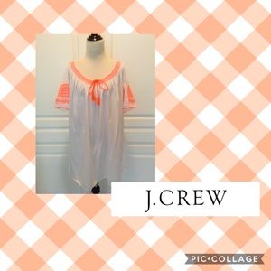 J Crew White Cotton Tunic Coverup Dress L 🌸